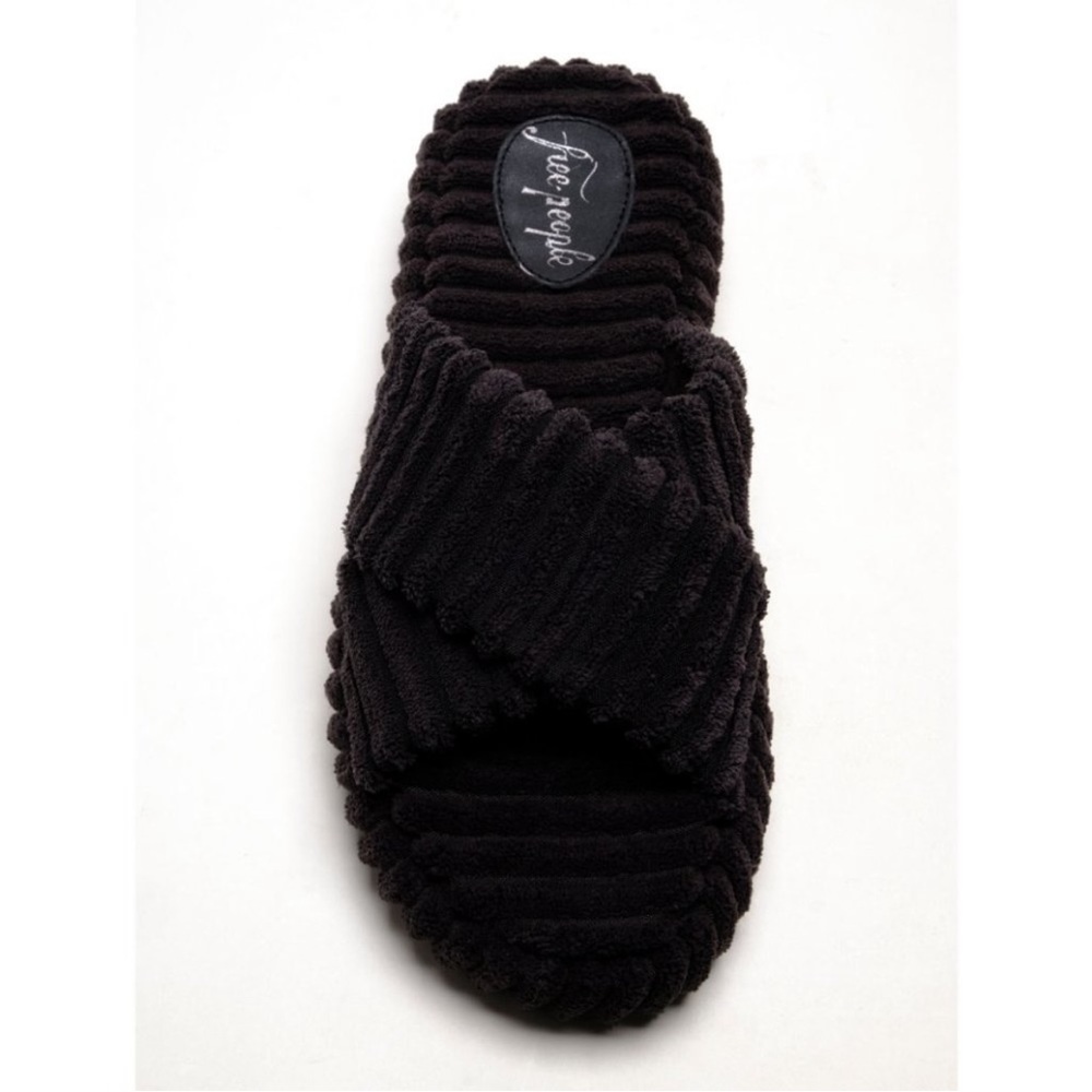 NWT Free People “Two Days In Ibiza” Black Terrycloth Sandals SIZE 8 - Picture 9 of 11